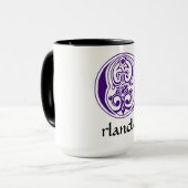 Botanische Dekorative mittelalterliche Hauptstadt  Tasse (Vorderseite Links)