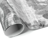 Botanische Dekoupage aus Schwarz und Weiß Geschenkpapier (Rolleneckpunkt)