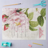 Botanische Dekoupage der Vintagen Rosa Rose Seidenpapier (Basteln)