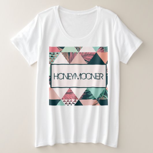 Botanische Dreiecke Große Größe T-Shirt (Design vorne)