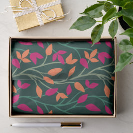 Botanische dunkelgrüne Blätter elegante weiche Umh Seidenpapier