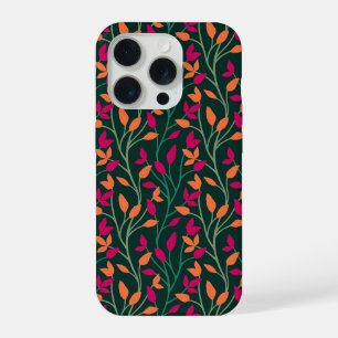 Botanische dunkelgrüne Blätter im eleganten Stil iPhone 15 Pro Hülle