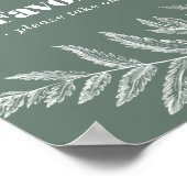 Botanische Dusche oder Gastgeschenk Hochzeit Poster (Ecke)