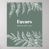 Botanische Dusche oder Gastgeschenk Hochzeit Poster (Vorne)