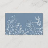 Botanische Dusty Blue Book Request Enclosure Card Begleitkarte (Rückseite)