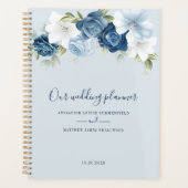 Botanische Dusty Blue Greenerity Wedding Planer (Vorderseite)