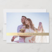 Botanische dusty Blue Wedding rettet das Datum Save The Date (Rückseite)