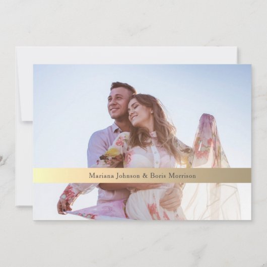 Botanische dusty Blue Wedding rettet das Datum Save The Date (Rückseite)