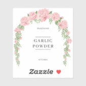 Botanische einfache Minimal Küche Pantry Jar Label (Blatt)