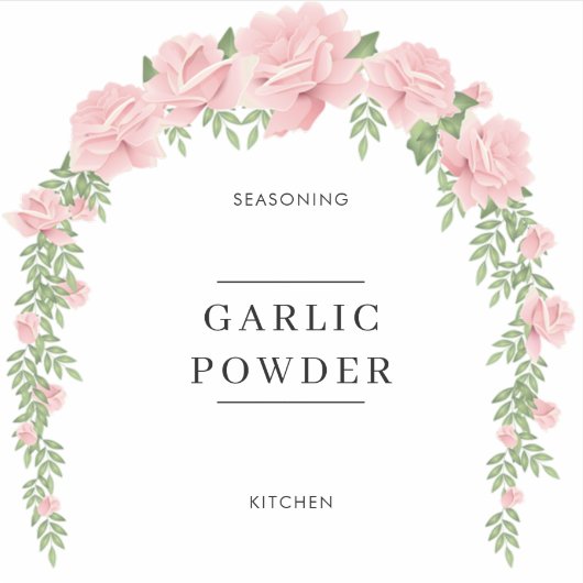 Botanische einfache Minimal Küche Pantry Jar Label (Vorderseite)