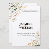 🌿 botanische Einladung zur 💌 (Vorne/Hinten)