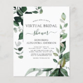 Botanische Einladungen für virtuelles Brautparty (Vorderseite)