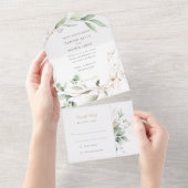 Botanische Elegance All-in-One Hochzeitssuite All In One Einladung (Abreißen)
