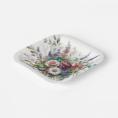 Botanische Elegance Blumenpapierplatte Pappteller (Gewinkelt)