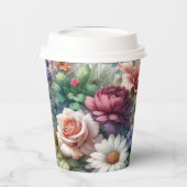 Botanische Elegance Blumenpapiersorten Pappbecher (Links)