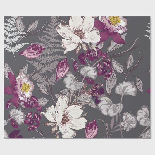 Botanische Elegance Geschenkpapier (Flach)
