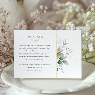 Botanische Elegance - Hochzeitskarte Begleitkarte