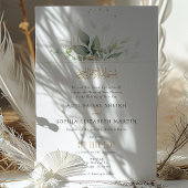 Botanische Elegance Muslim Green Gold Hochzeit Einladung
