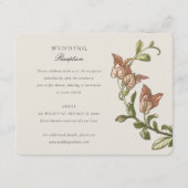 Botanische Elegance Papagei Hochzeitskarte Begleitkarte (Vorderseite)