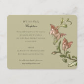 Botanische Elegance Papagei Hochzeitskarte Begleitkarte (Vorderseite)