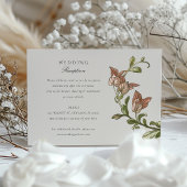Botanische Elegance Papagei Hochzeitskarte Begleitkarte