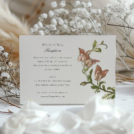 Botanische Elegance Papagei Hochzeitskarte Begleitkarte