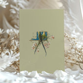 Botanische Elegance Parrot Hochzeit Einladung