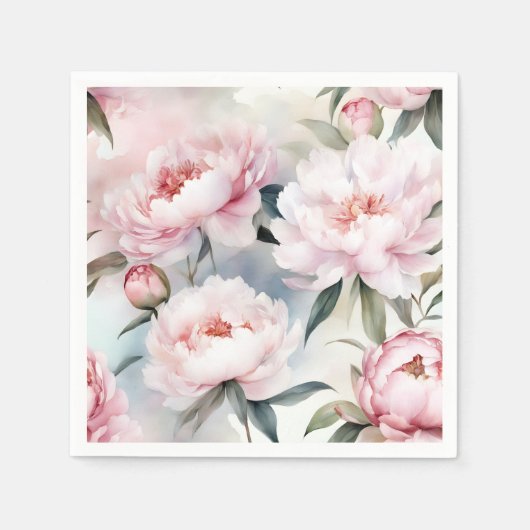 Botanische Elegance Rosa Zitronen Serviette (Vorderseite)