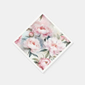 Botanische Elegance Rosa Zitronen Serviette (Ecke)