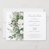 Botanische Elegance Save the Date Karte (Vorderseite)