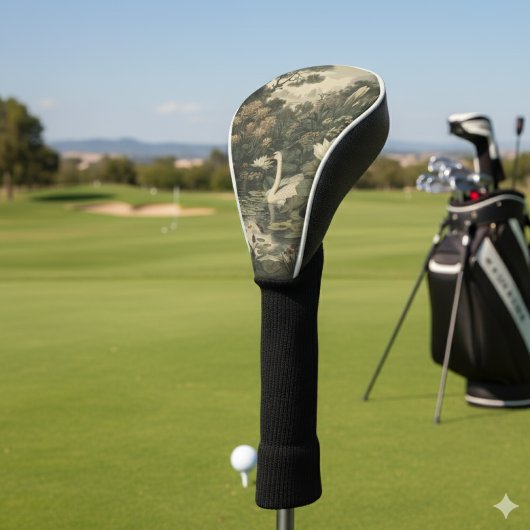 Botanische Elegance - Schwan im Wald Golf Headcover