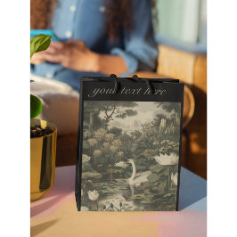 Botanische Elegance - Schwan im Wald Mittlere Geschenktüte