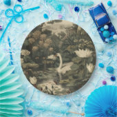 Botanische Elegance - Schwan im Wald Pappteller (Party)