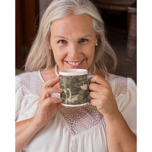 Botanische Elegance - Schwan im Wald Porzellantasse