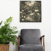Botanische Elegance - Schwan im Wald Poster