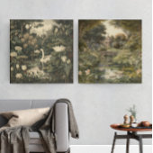 Botanische Elegance - Schwan im Wald Poster