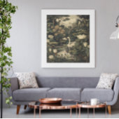 Botanische Elegance - Schwan im Wald Poster