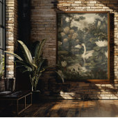 Botanische Elegance - Schwan im Wald Poster