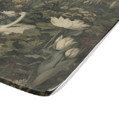 Botanische Elegance - Schwan im Wald Schneidebrett (Ecke)