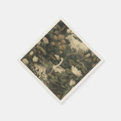 Botanische Elegance - Schwan im Wald Serviette (Ecke)