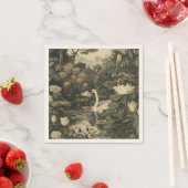 Botanische Elegance - Schwan im Wald Serviette (Beispiel)