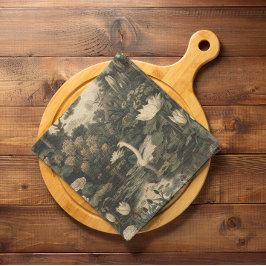 Botanische Elegance - Schwan im Wald Serviette