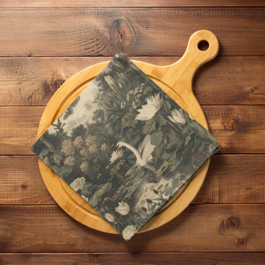 Botanische Elegance - Schwan im Wald Serviette