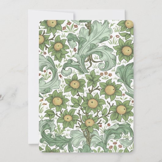 Botanische Elegance-Tischnummer Einladung (Rückseite)