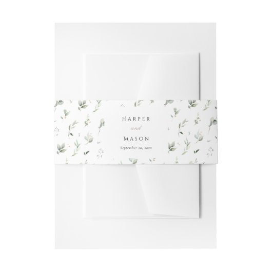 Botanische Elegance Wedding Invitation Bly Band (Vorderseite Beispiel)