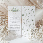 Botanische Elegance Wedding Menu Card Einladung<br><div class="desc">Mit unserer Hochzeitskarte, die elegant von Aquarell und goldenen Akzenten gerahmt ist, können Sie vor dem Essen ein Fest für die Augen genießen. Auf dieser Karte werden die kulinarischen Köstlichkeiten präsentiert, die Ihre Gäste mit Raffinesse erwarten, vom Appetit bis zum Dessert. Die sanften Farbtöne von Salbei, Eukalyptus und Oliven, angereichert...</div>