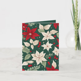 Botanische Elegance Weihnachten Faltes Grußkarte Karte