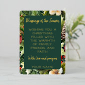 Botanische Elegance Weihnachten Folien Feiertagskarte (Stehend vorne)