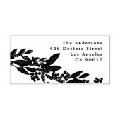 Botanische Elegance Weihnachten Rücksendeadresse Gummistempel (Prägung)