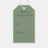 Botanische Elegance Weihnachtsgeschenk Tag Geschenkanhänger (Rückseite)